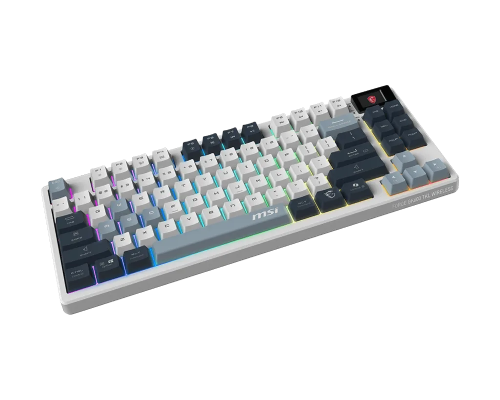 MSI Forge GK600 TKL - Mécanique - Sans-Fil - RGB - Sky, vue 2