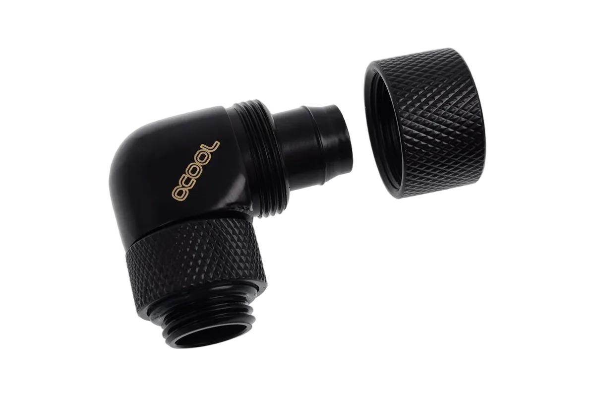 Alphacool Fitting 13/10mm/90° Rotatif G1/4/Noir, vue 2