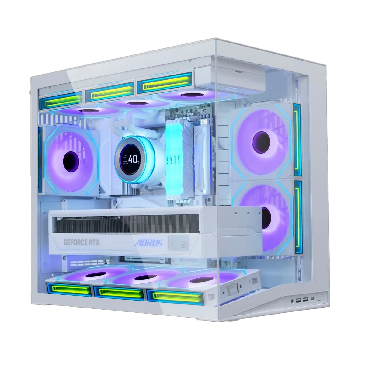 Lian-Li O11D Mini V2 Flow Blanc - mT/Sans Alim/ATX, vue 2