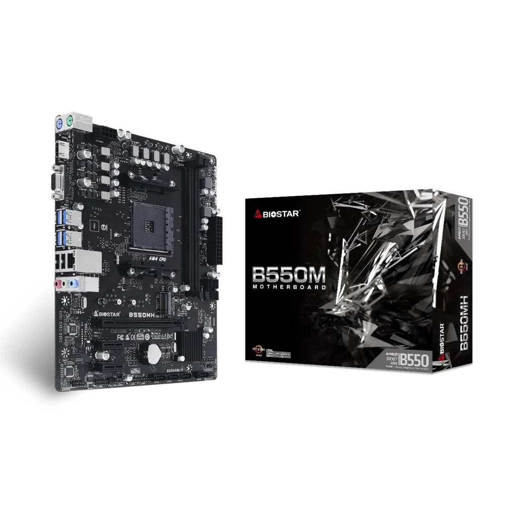 Biostar B550MH, vue 1