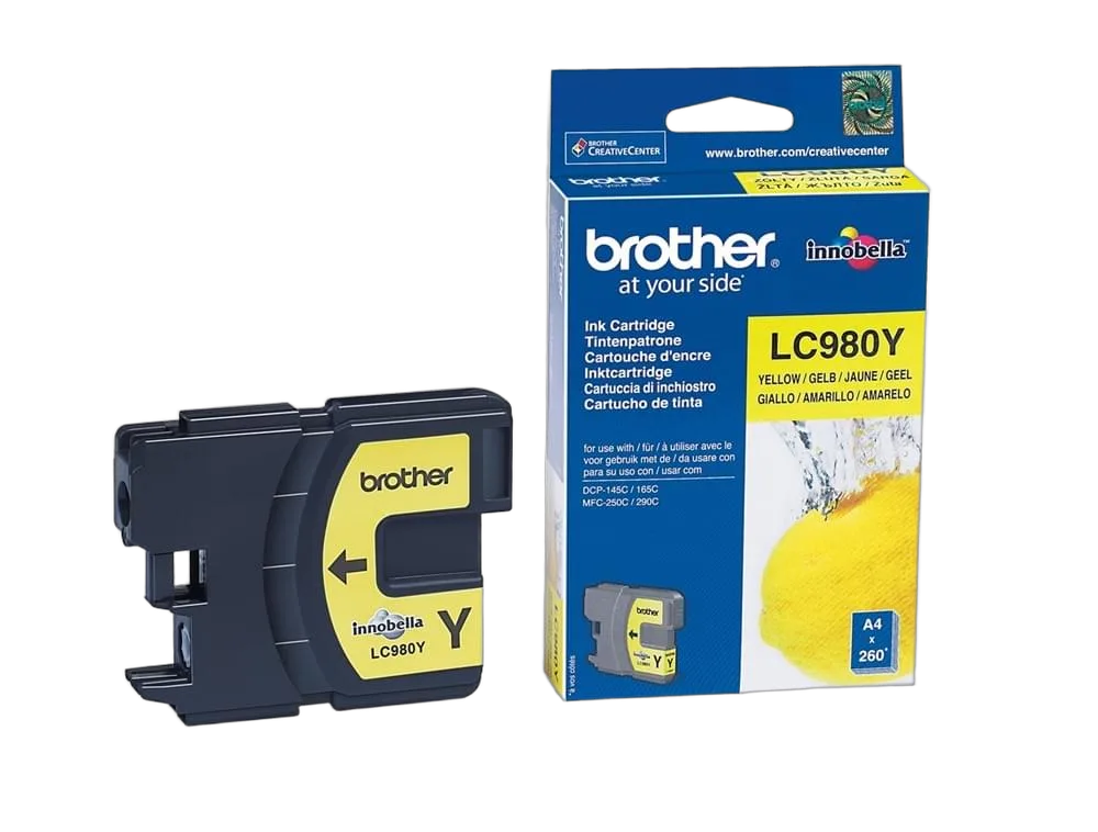 Brother Cartouche LC980Y Jaune, vue 1