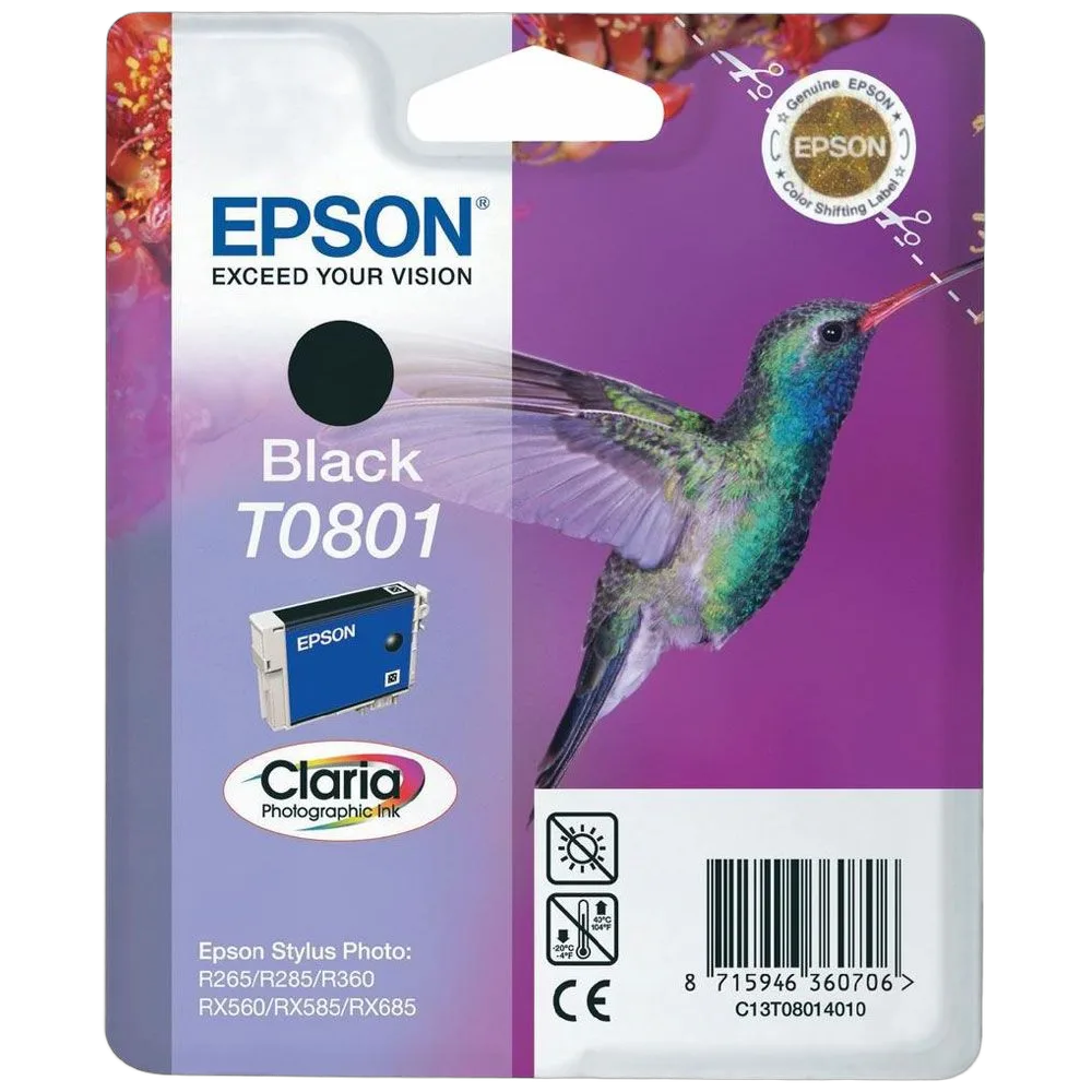Epson Cartouche Claria T0801 Noire, vue 1