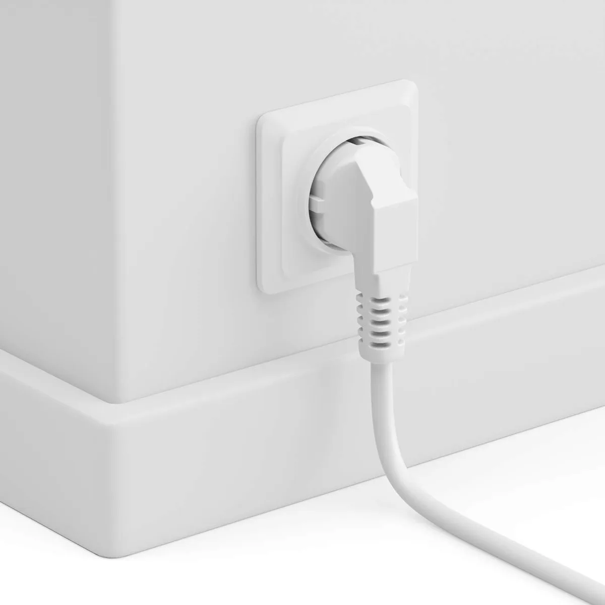 Compatible Câble d'alimentation (CEE 7 vers C13) - 2m Blanc, vue 4