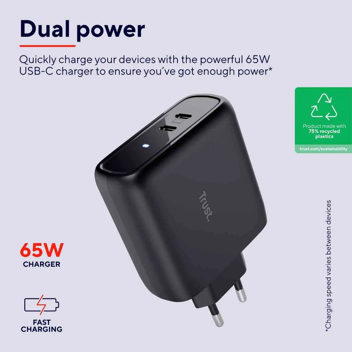 Trust Chargeur universel MAXO 65W - 2 ports USB-C, vue 8