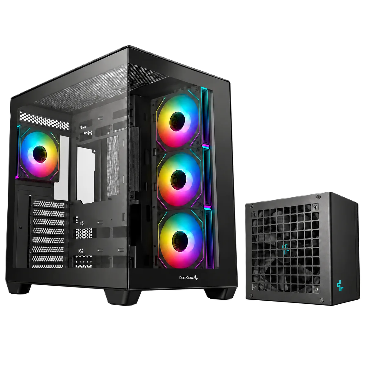 Deepcool CG530 4F Noir + Gamer Storm PF750X Noir, vue 1