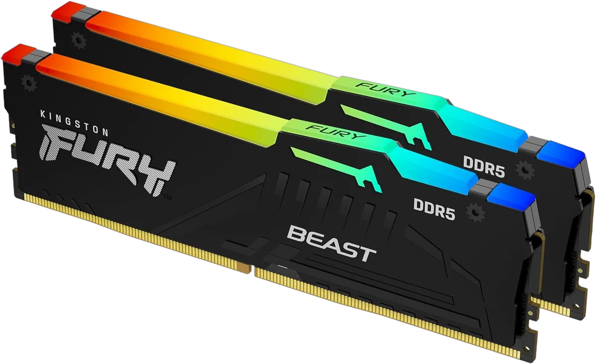 Kingston Fury Beast 32Go RGB (2x16Go) DDR5 6000MHz, vue 1