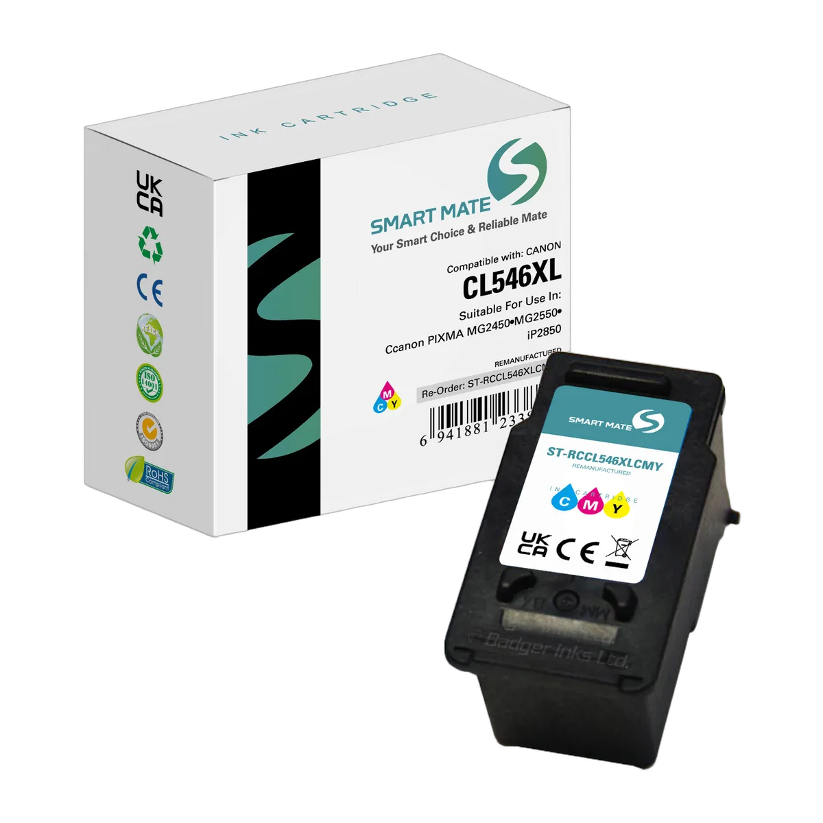 Compatible Canon Cartouche CL-546XL 3 couleurs, vue 1