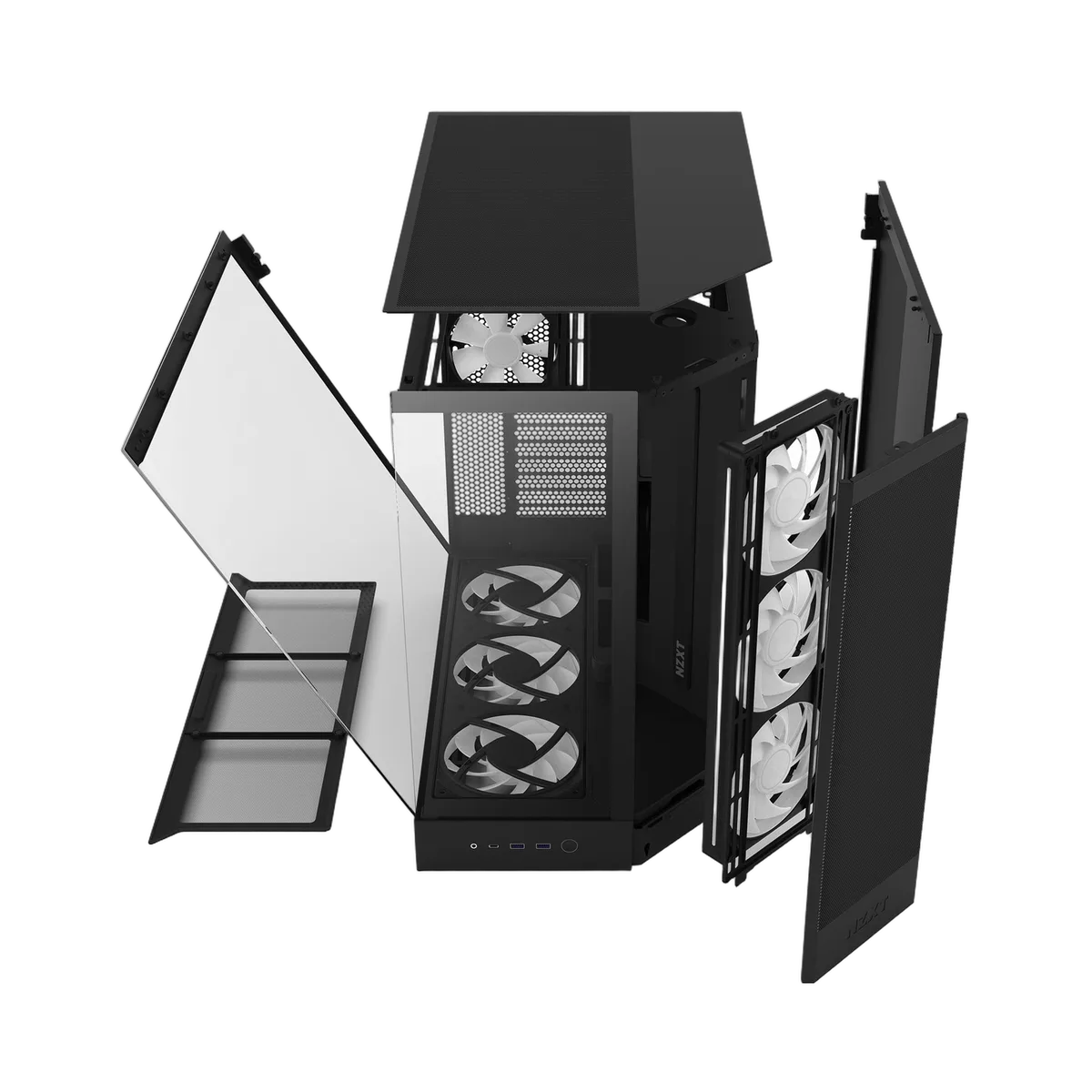 NZXT H9 Flow RGB+ Noir - MT/Sans Alim/E-ATX, vue 4