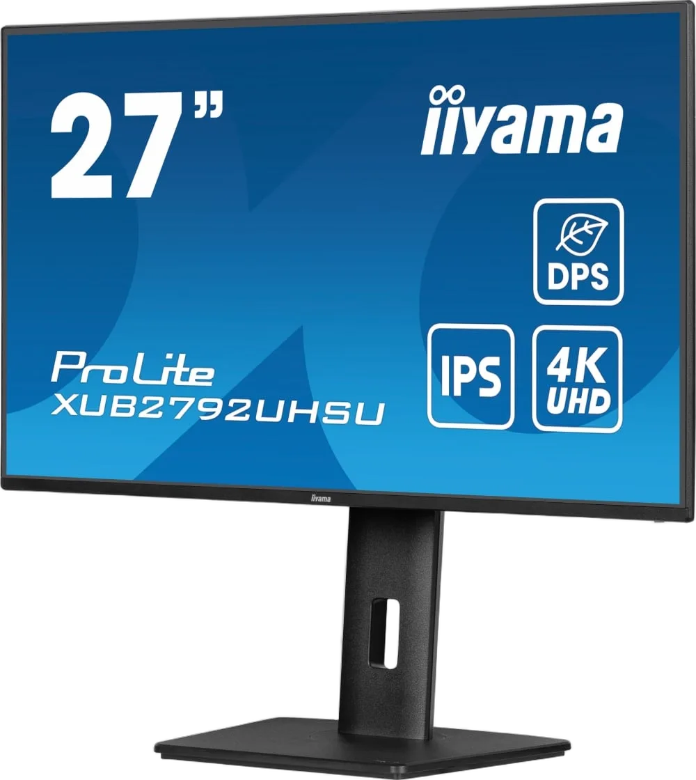 Iiyama PROLITE XUB2792UHSU-B6 - 27" 4K 60Hz IPS 4ms Pivot USB-C HP économie d'énergie dynamique, vue 4