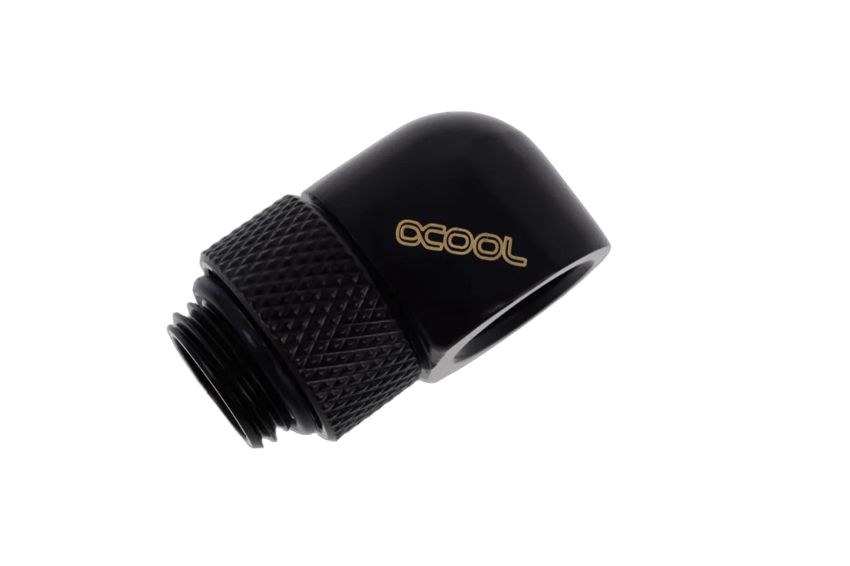 Alphacool Fitting coudé rotatif 90° noir -  14mm - 4 pièces, vue 3