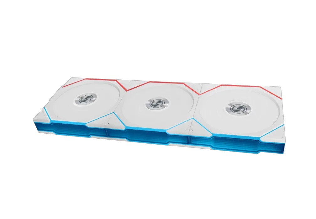 Lian-Li UNI FAN TL Sans fil ARGB PWM - Pack 3x120mm - Blanc, vue 1