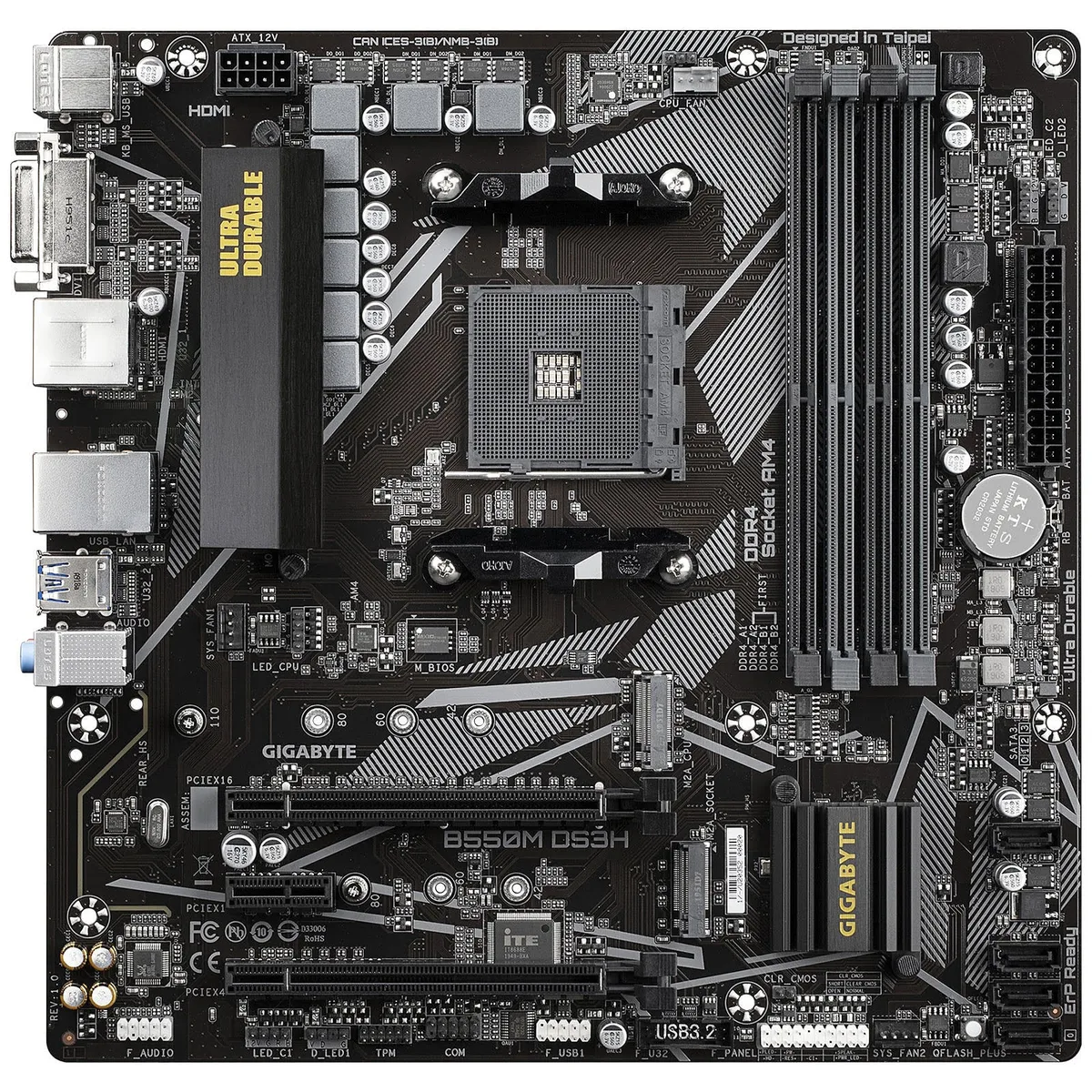 Gigabyte B550M DS3H-Seconde Vie, vue 5