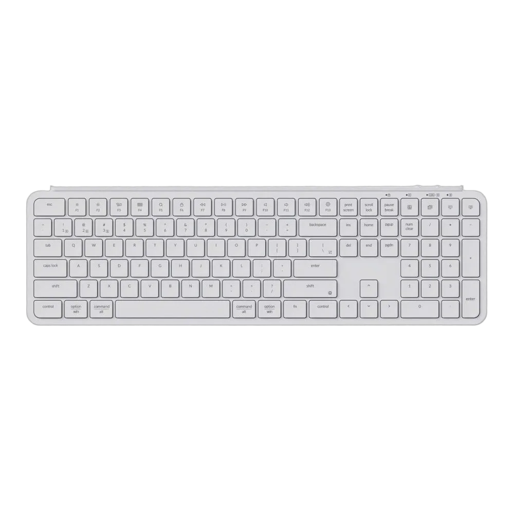Keychron B6 Pro - Membrane - Sans-Fil - Blanc, vue 1