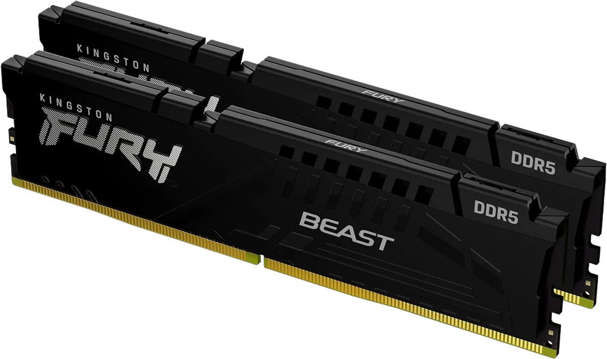 Kingston Fury Beast 32Go (2x16Go) DDR5 6000MHz CL 36 Noir, vue 1