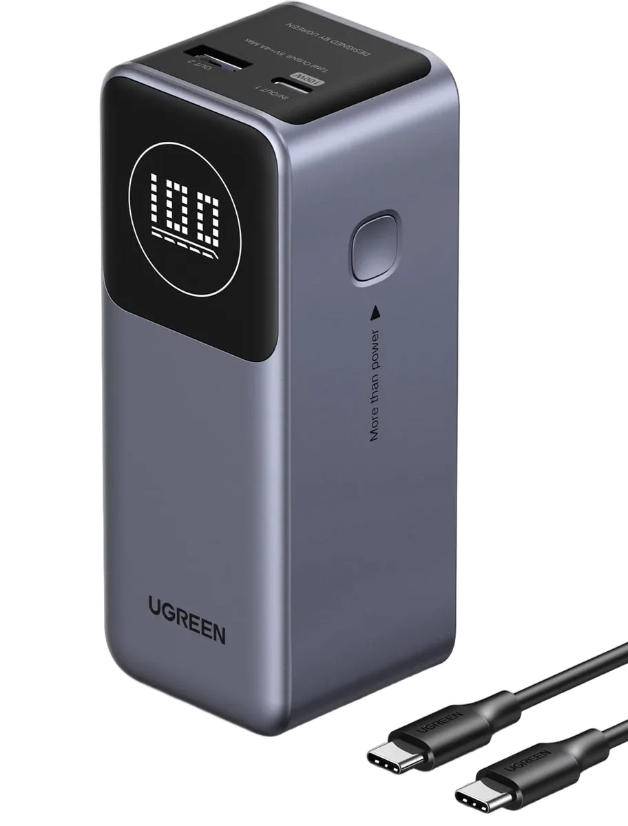 UGREEN PowerBank USB-C/USB-A - 12000mAh - 100W - Gris, vue 1