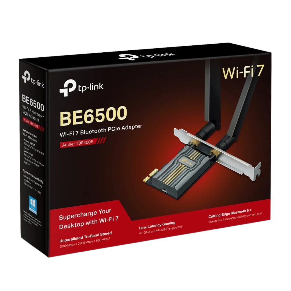 TP-Link Archer TBE400E - Wifi 7 BE6500 / Bluetooth 5.4, vue 1