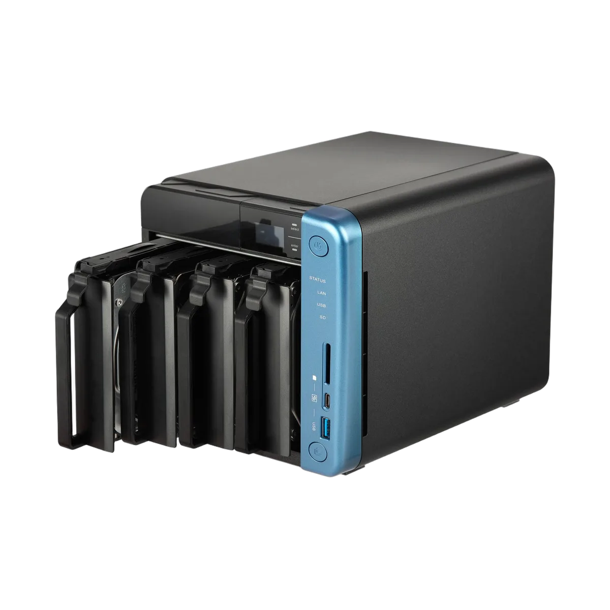 Qnap TS-453B-8G - 4 HDD, vue 3