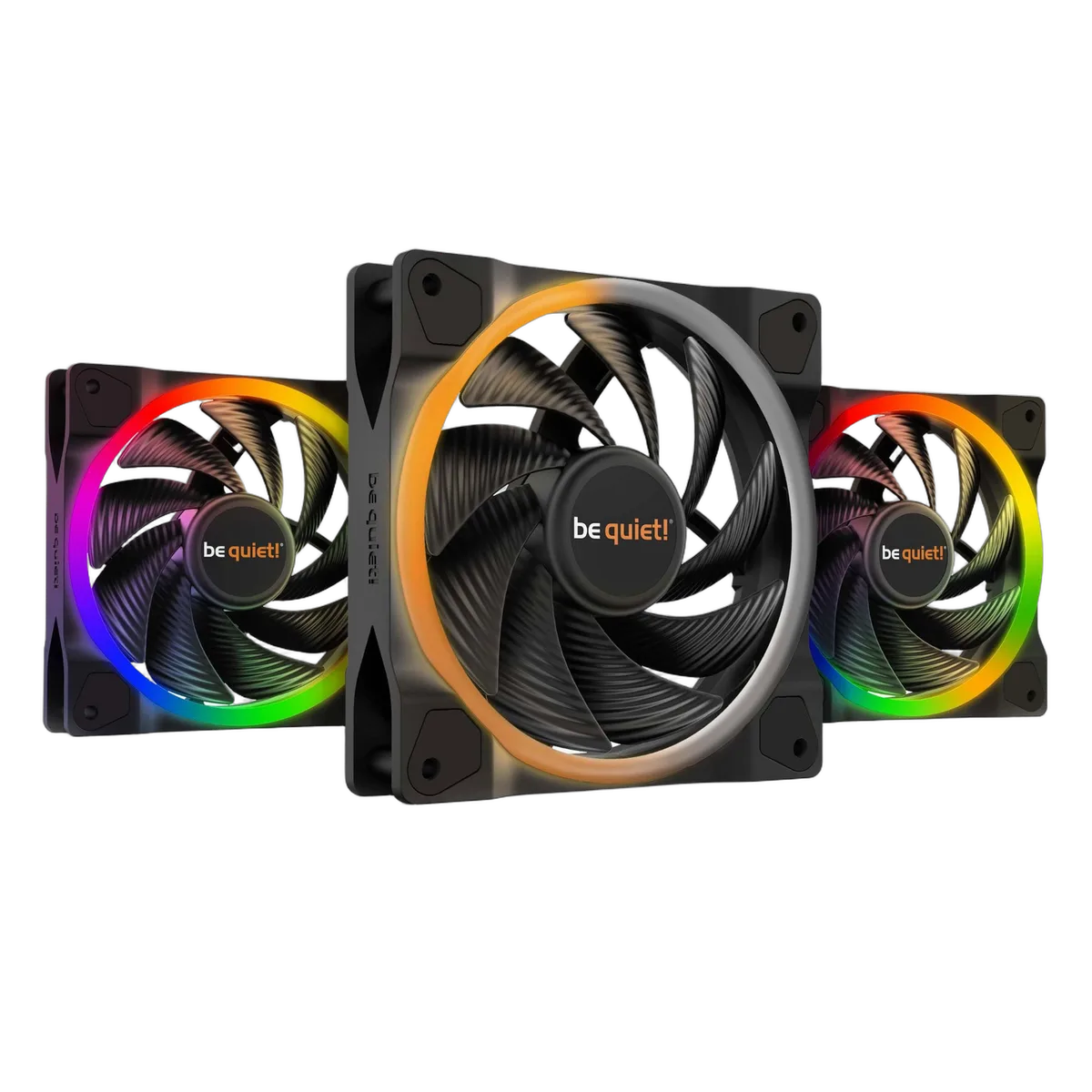 be quiet! Pack de 3 Light Wings 120mm PWM ARGB High Speed, vue 1