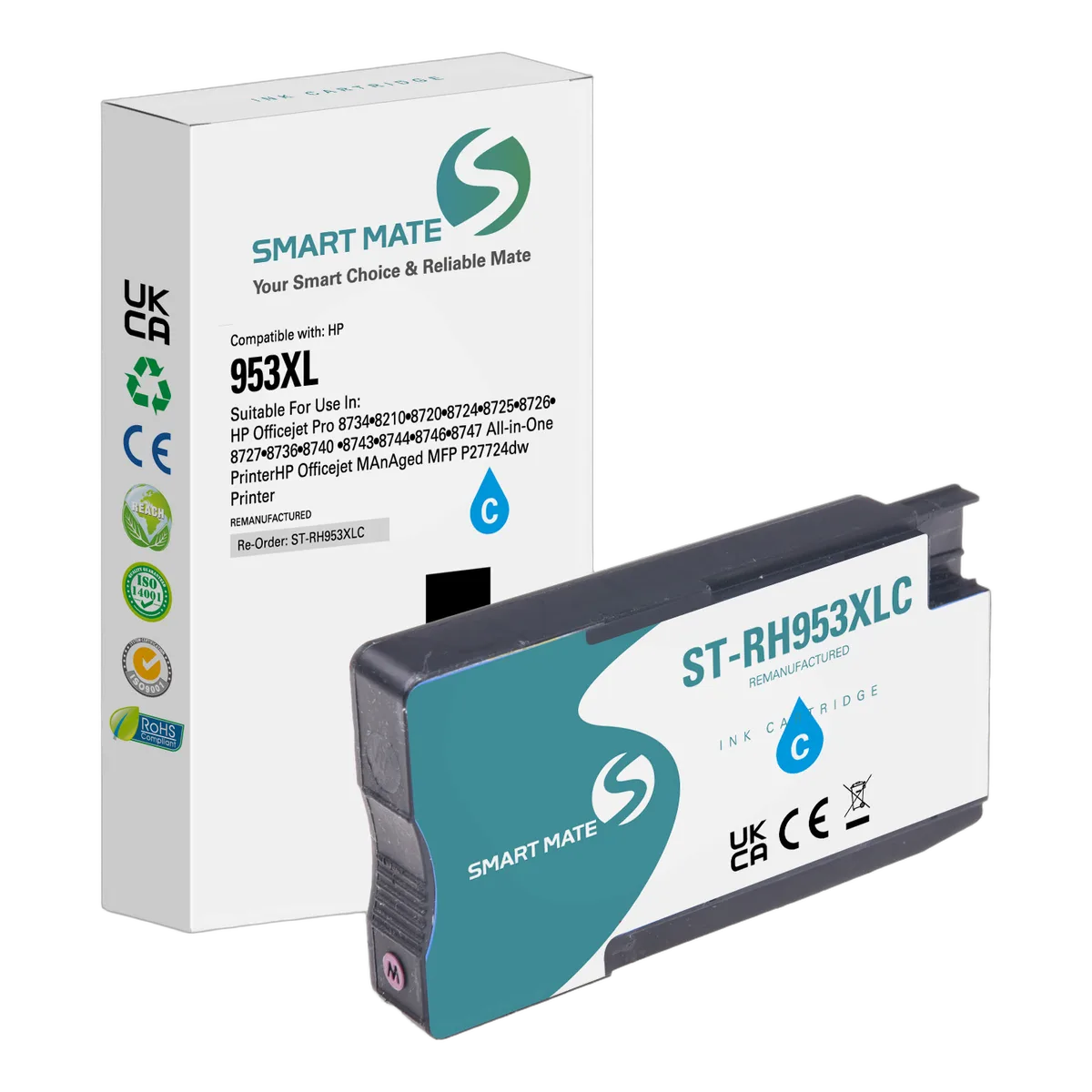 Compatible HP Cartouche 953XL haute capacité Cyan, vue 1