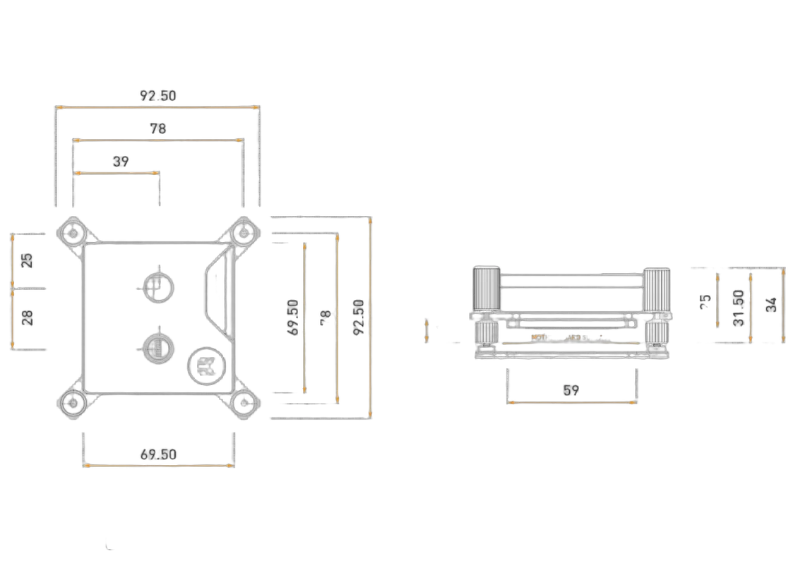 EK Water Blocks EK-Quantum Velocity³ 1700/1851/AM5 - Plexi, vue 4