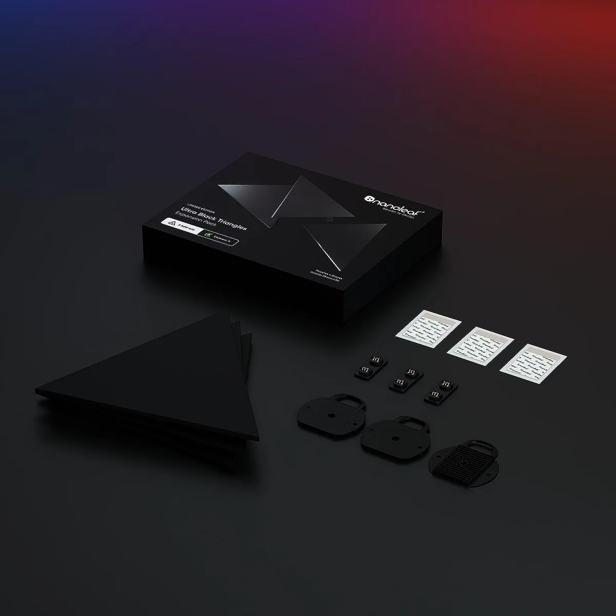 Nanoleaf Shapes Black Triangles Pack Expansion - 3 pièces, vue 2