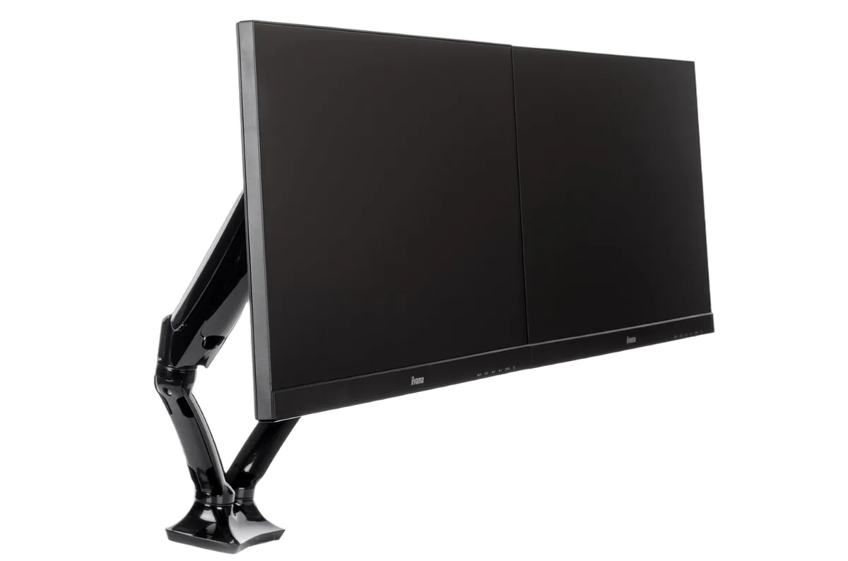 Iiyama 27" WOLED QHD 280Hz/USB-C 65W/G-SYNC + 27" QHD 200Hz IPS + Bras double, vue 8