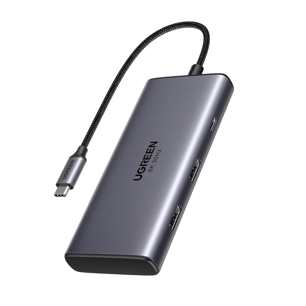UGREEN 6 ports USB-C vers 2xUSB 3.0 + 2xHDMI + 2xUSB-C - 8K 30Hz - 100W - Gris, vue 1