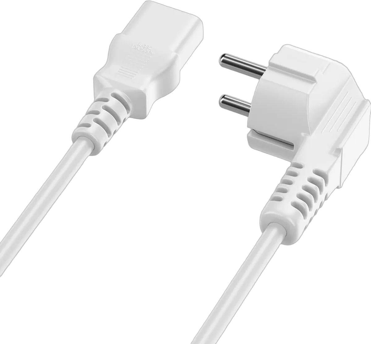 Compatible Câble d'alimentation (CEE 7 vers C13) - 2m Blanc, vue 2