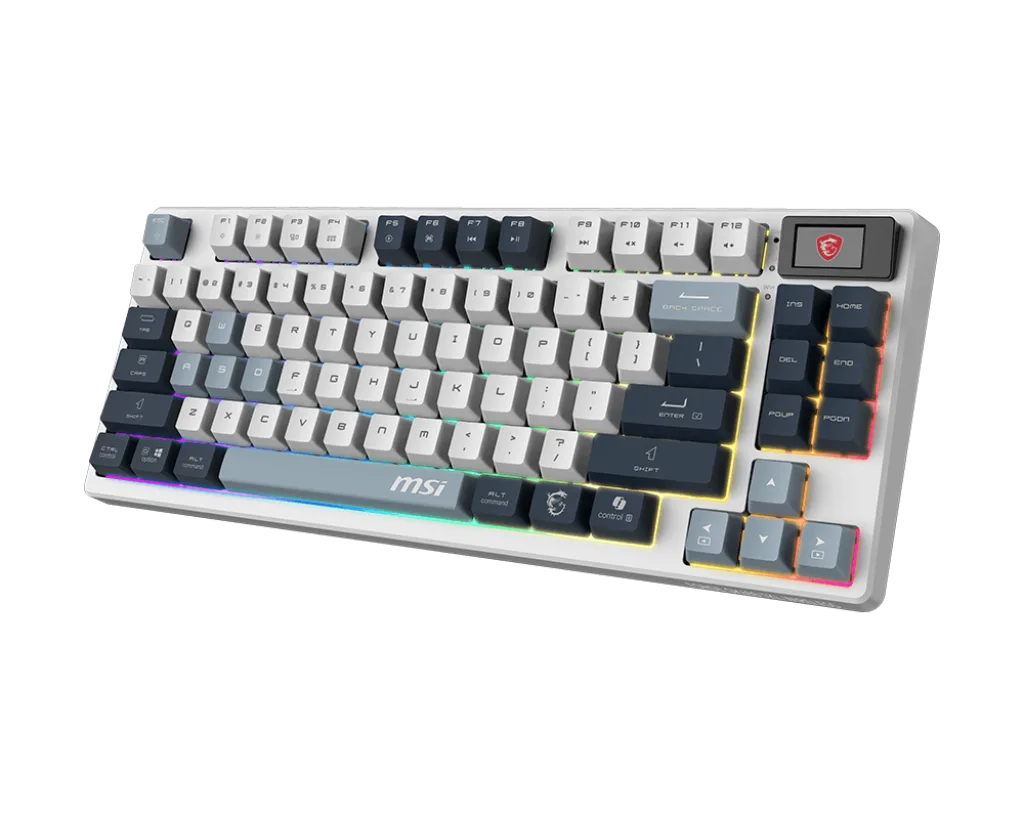 MSI Forge GK600 TKL - Mécanique - Sans-Fil - RGB - Sky, vue 3