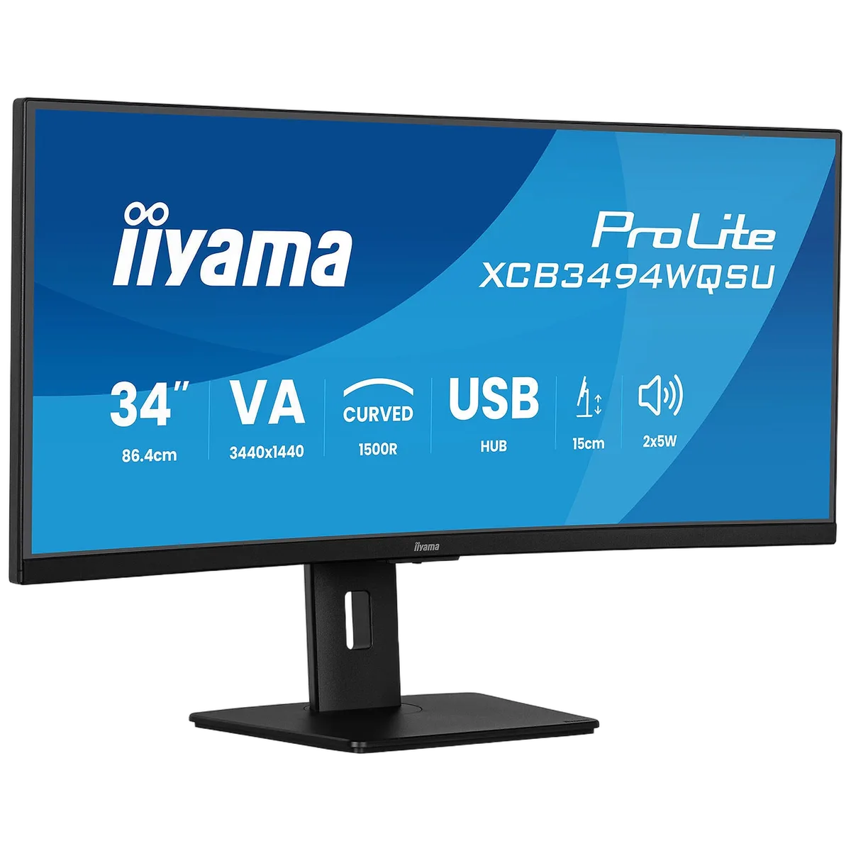 Iiyama XCB3494WQSU-B1 - 34"CURVE UWQHD 120Hz VA 0,4ms FreeSync Premium, vue 4
