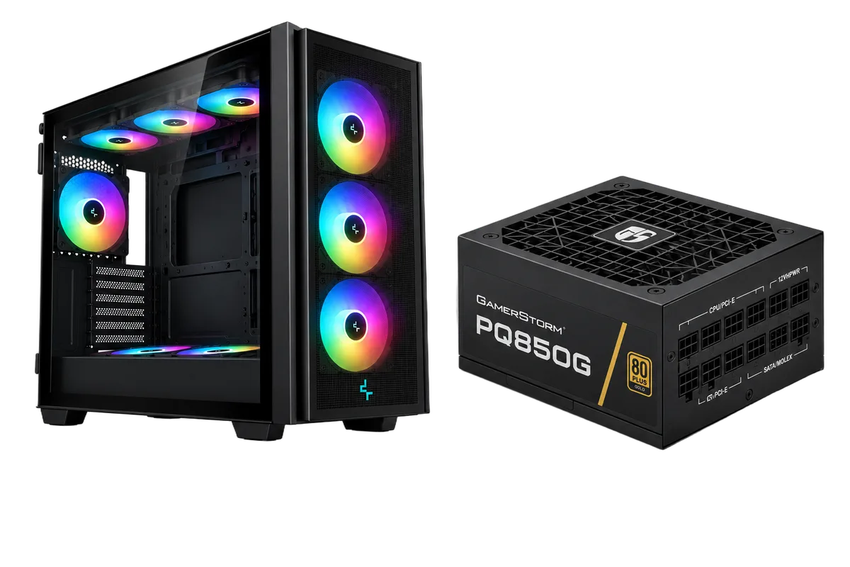 Deepcool CG530 7F Noir + PQ850G Noir, vue 1