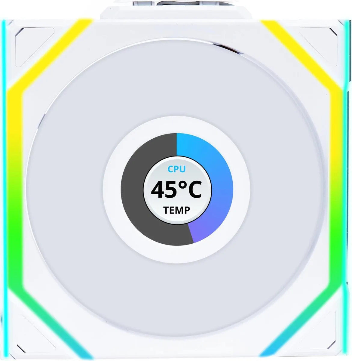Lian-Li UNI FAN SL WIRELESS LCD ARGB REVERSE PWM 120mm - Blanc, vue 1
