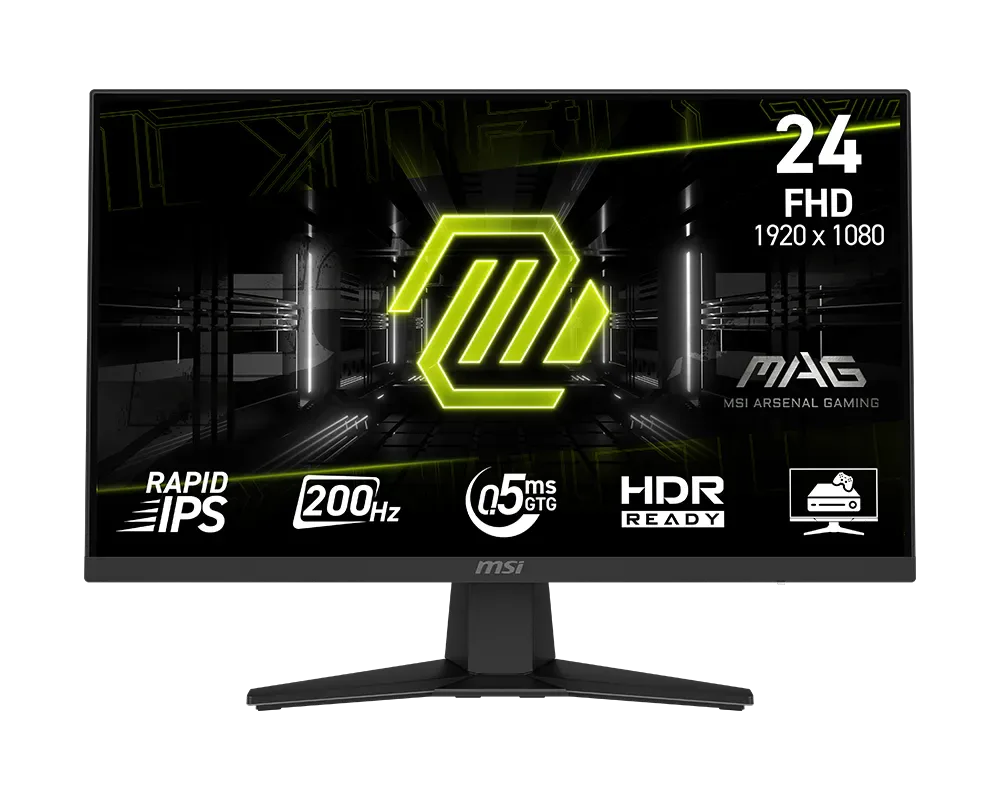 MSI MAG 244F - 23.8" FHD 200Hz Fast IPS 0.5ms FreeSync Premium, vue 1