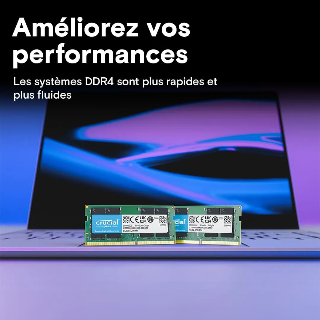 Crucial CT16G4SFRA32AT 16Go (1x16Go) SO-DDR4 3200MHz OEM, vue 3