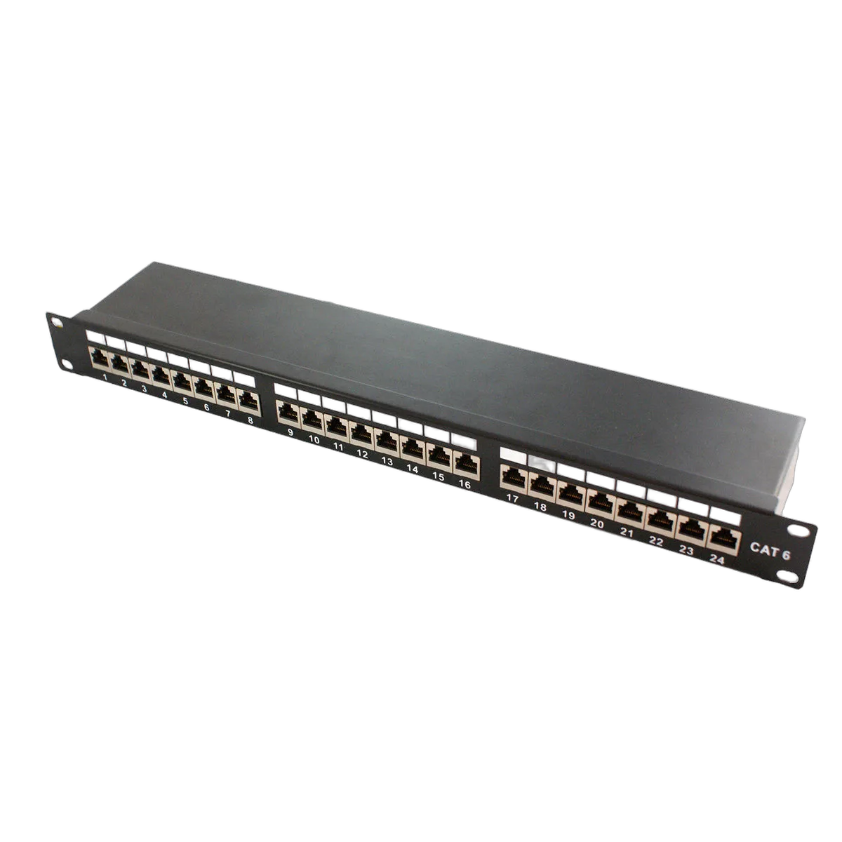Kimex International Panneau de brassage rack 19" - 1U/blindé/cat6, vue 1