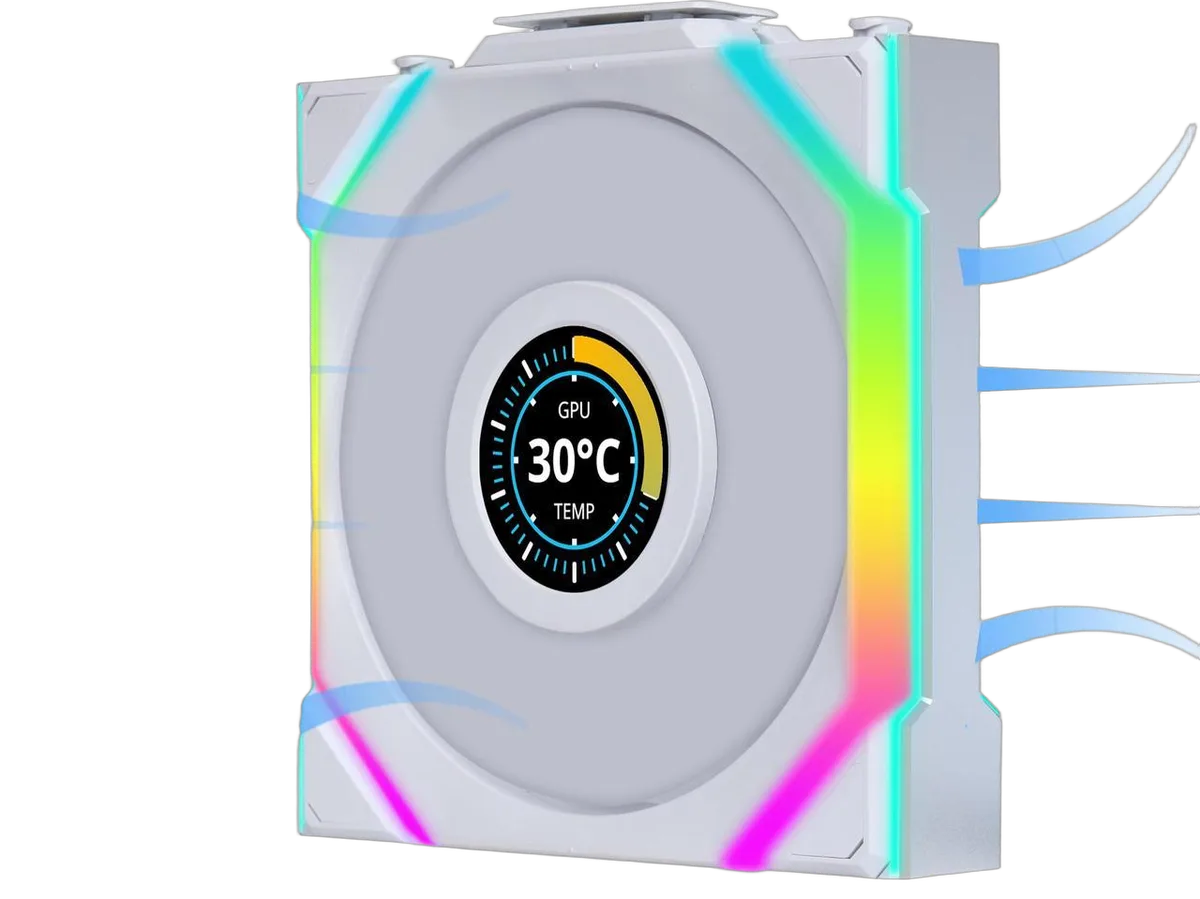 Lian-Li UNI FAN SL WIRELESS LCD ARGB REVERSE PWM 120mm - Blanc, vue 2
