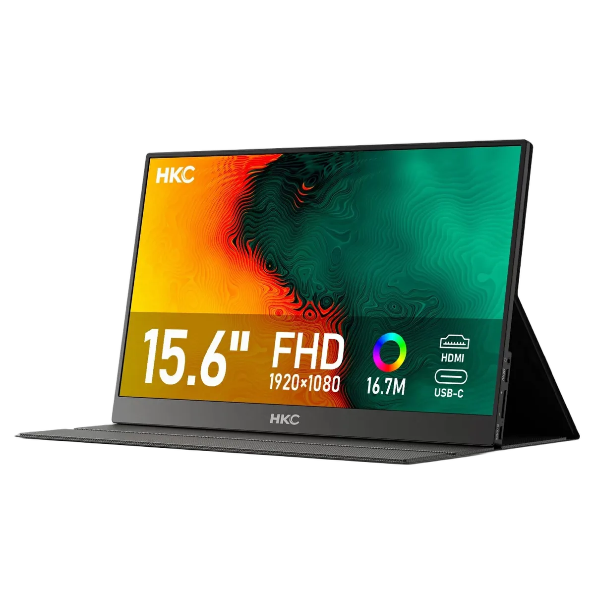 HKC V16 - 15.6" FHD 2x USB-C HDMI HP avec Cover, vue 1