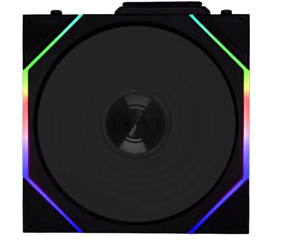 Lian-Li UNI FAN TL Sans fil LCD ARGB PWM + Contrôleur Reverse Blade - Pack 3x120mm - Noir, vue 3