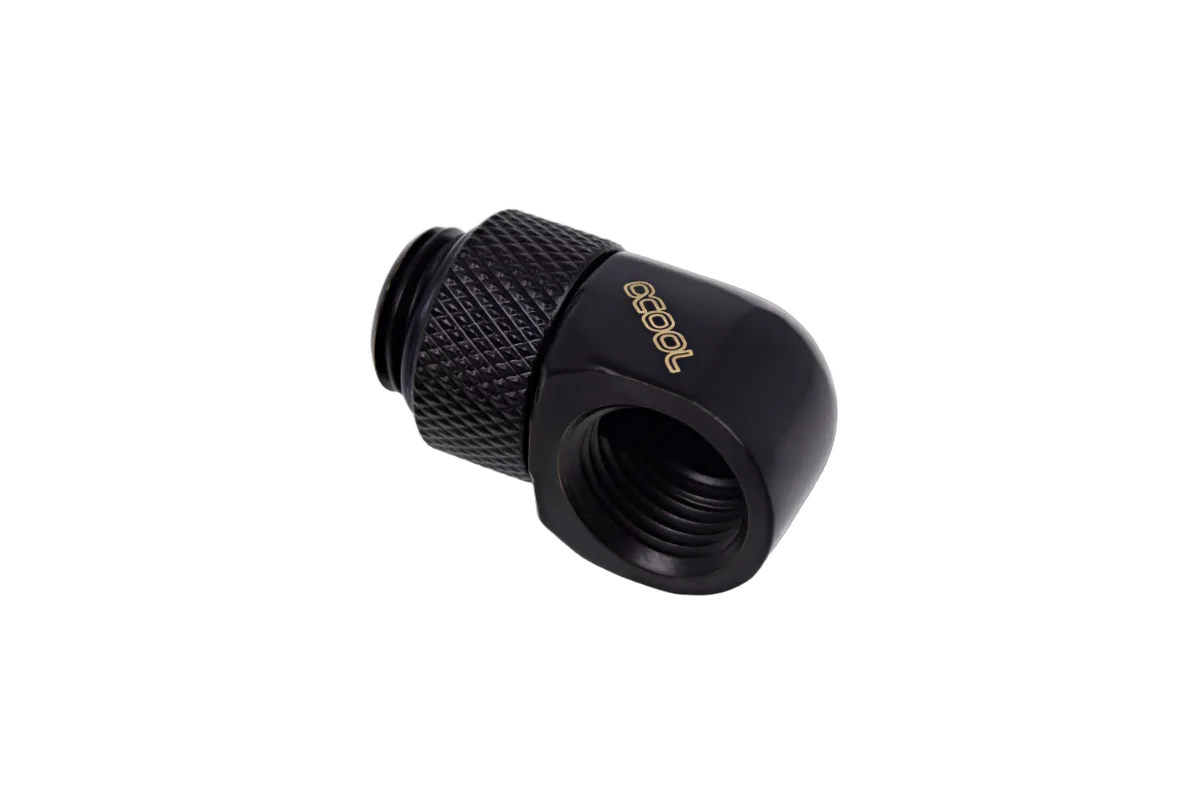 Alphacool Fitting coudé rotatif 90° noir -  14mm - 4 pièces, vue 2
