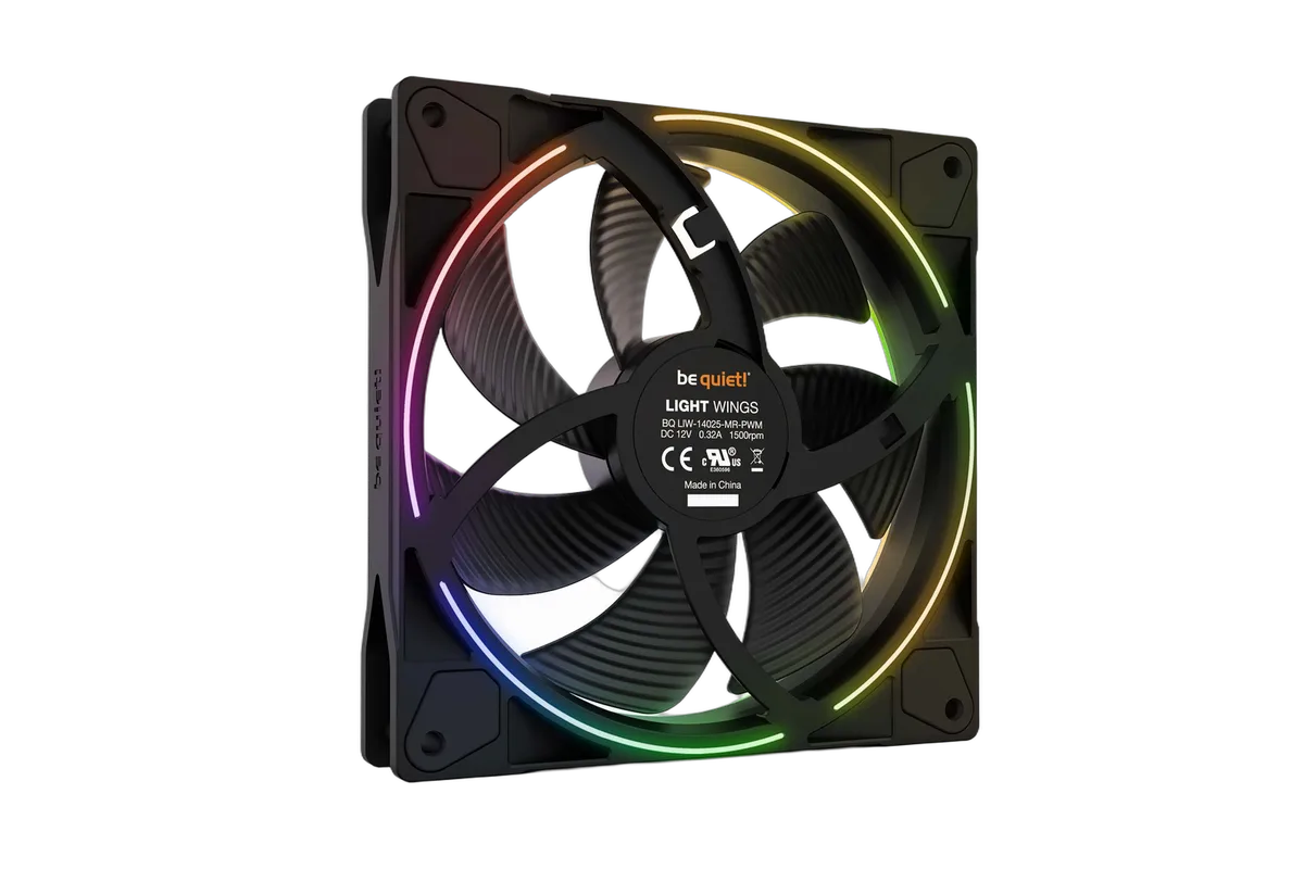 be quiet! Pack de 3 Light Wings 140mm PWM ARGB, vue 3