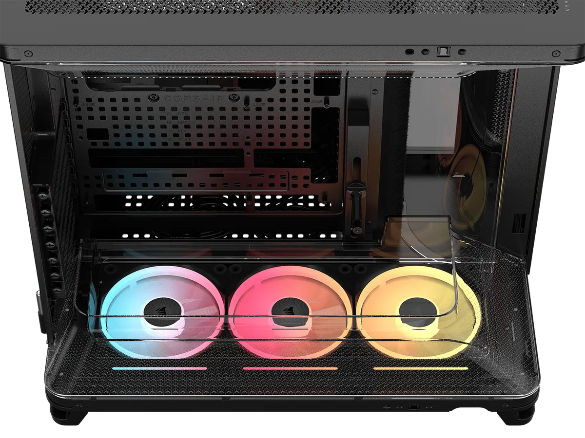 Corsair Air 5400 LX-R RGB Link Noir - MT/Sans Alim/E-ATX, vue 11