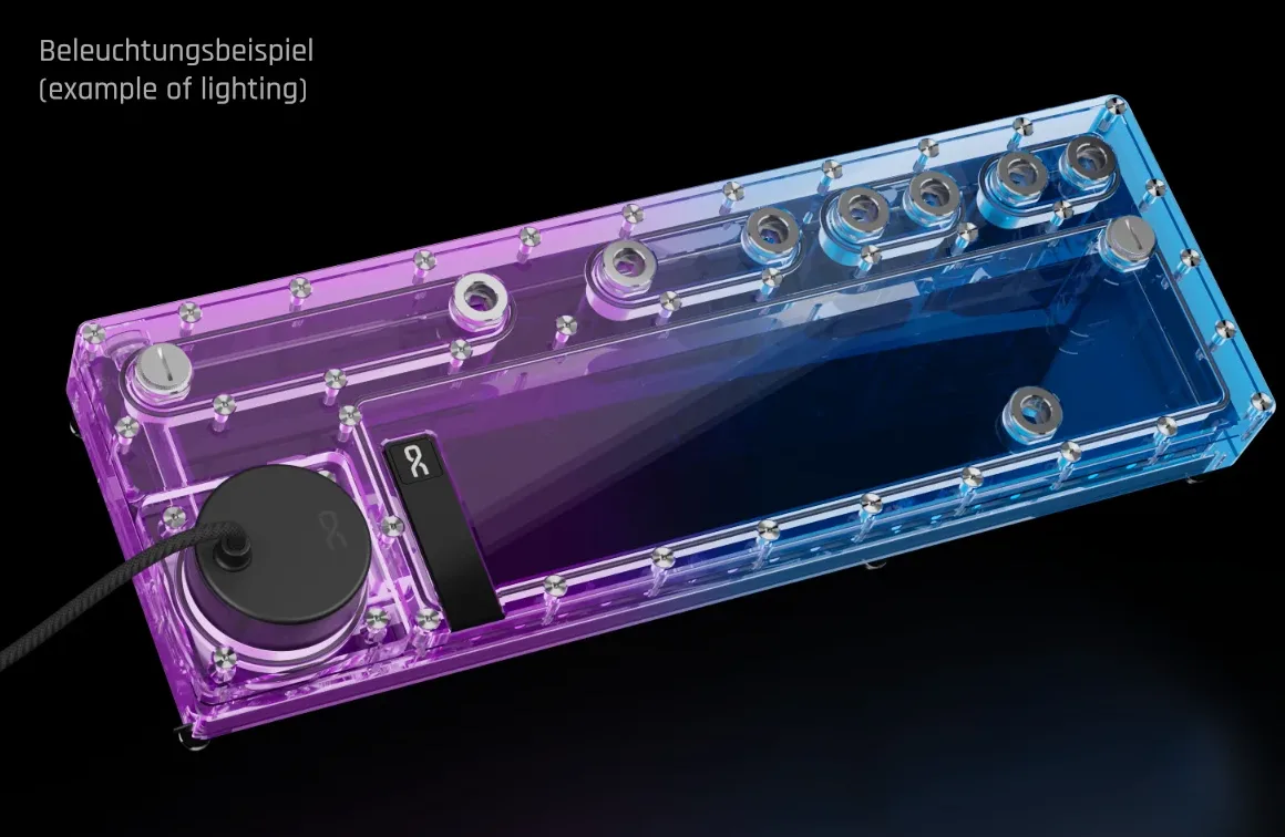 Alphacool Core Distro Plate 420 Left D5 avec pompe VPP Apex, vue 2