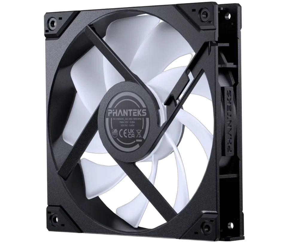Phanteks M25 Gen2 PWM Noir 140mm D-RGB, vue 3