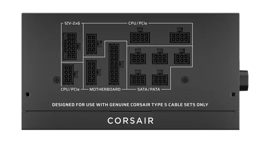 Corsair ATX 1000W - 80+ Gold - RM1000x Shift Noir, vue 9