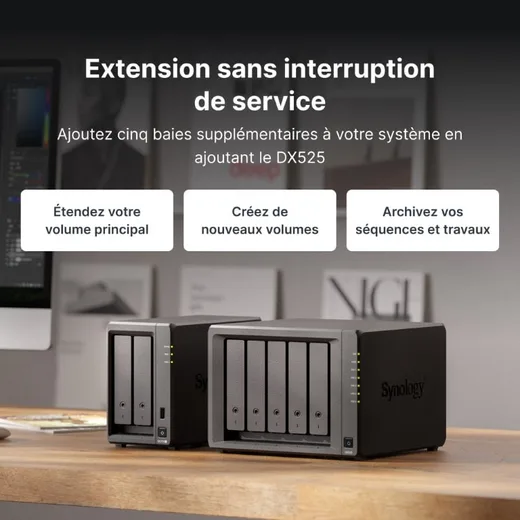 Synology DS725+ - 2 baies, vue 6