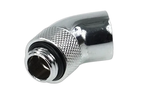 Alphacool HF Coude 45° rotatif - 1/4" Mâle / Femelle Chrome
