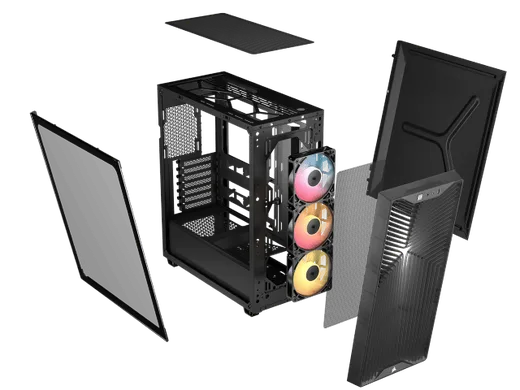 Corsair 3200D RS ARGB Smoke Noir - MT/Sans Alim/ATX, vue 7