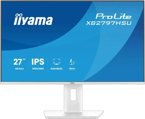 Iiyama Prolite XB2797HSU-W1 - 27" FHD 120Hz IPS 1ms Pivot Adaptive Sync, vue 1