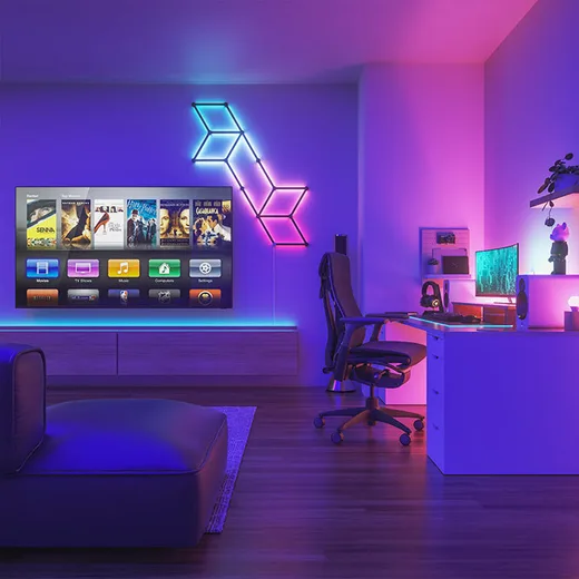 Nanoleaf Lines Skin Noir Mate - 9 pièces