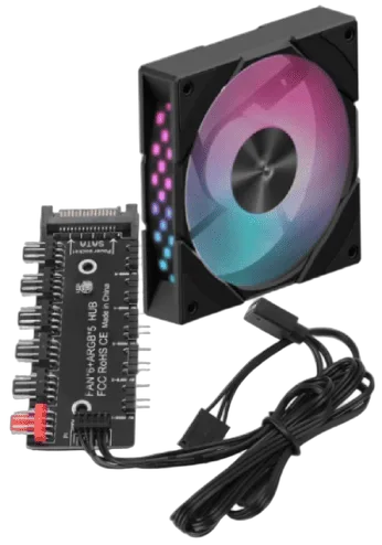Deepcool R-EDF120-BKAPP86-G-1 + CG580 FAN HUB Noir
